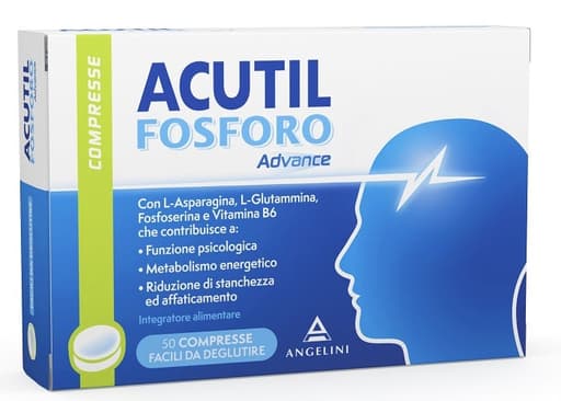 L-glutamine 25 mg + Vitamine B6 – 50 comprimés | Acutil Fosforo Advance