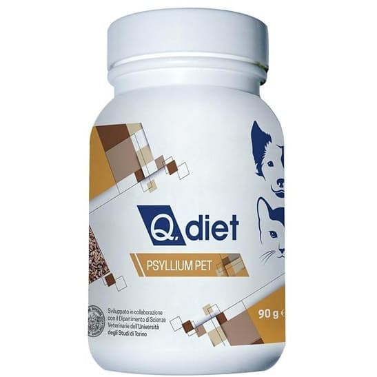Q Diet Psyllium für Haustiere – 90 g Pulver